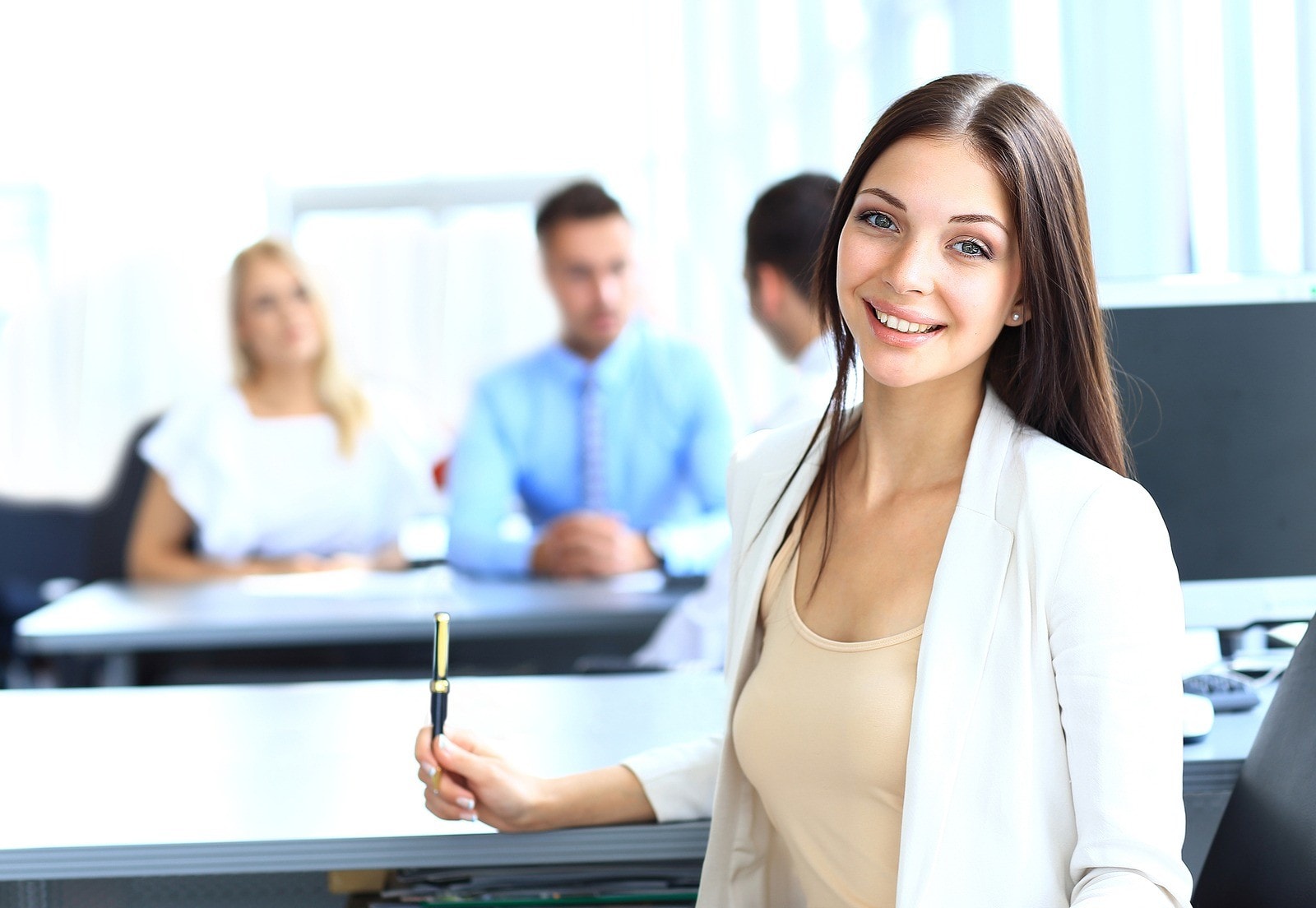 woman experiencing work happiness