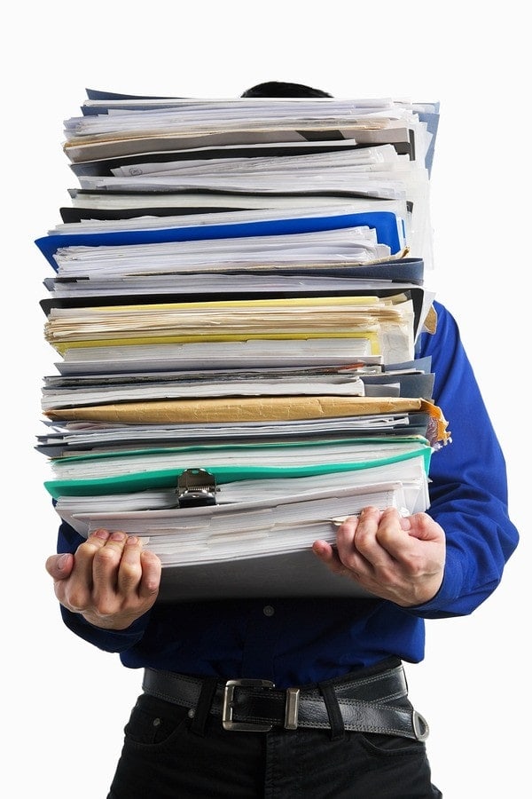 Document stack to be filled out